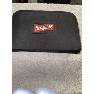 Vtg Scrabble Travel Set Folio Edition Soft Zipper Case 2001 Hasbro